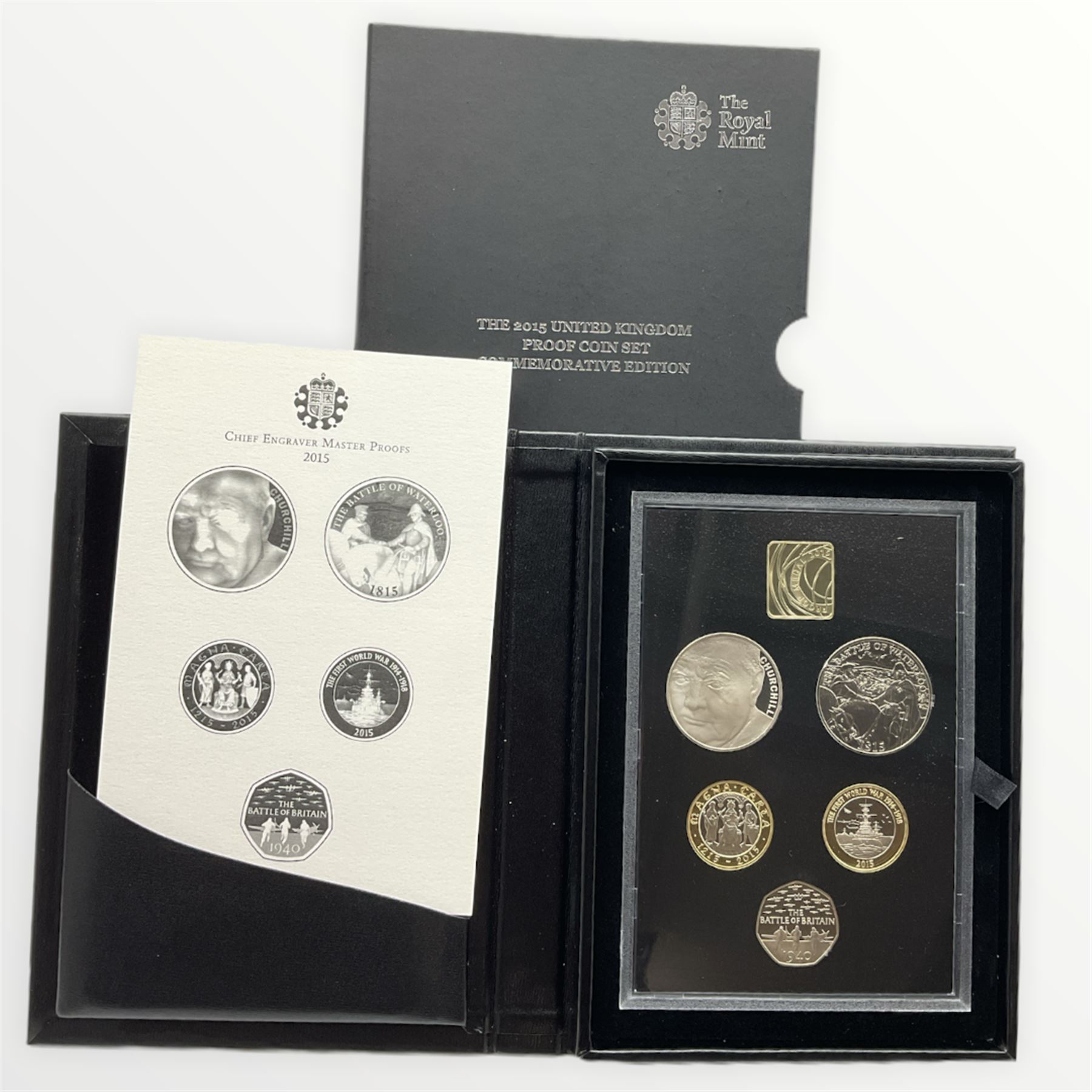 The Royal Mint United Kingdom 2015 five coin proof set 'Commemorative Edition'