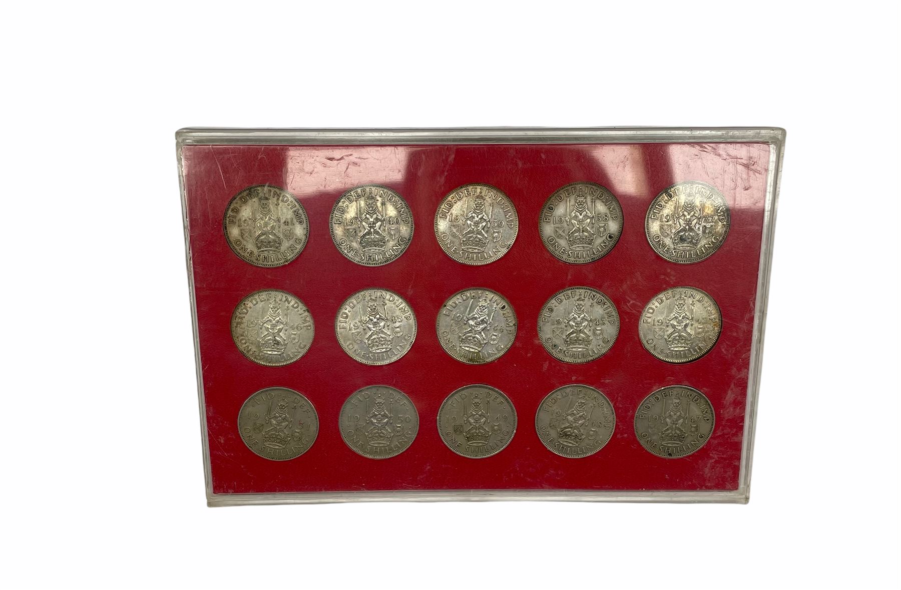 Great British coins including one shilling and sixpence coins housed in plastic displays with pre 19 - Image 4 of 4