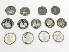 Thirteen silver coins