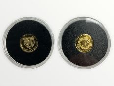 Queen Elizabeth II Alderney 2017 'The Platinum Wedding Anniversary Solid Gold Coin Pair'