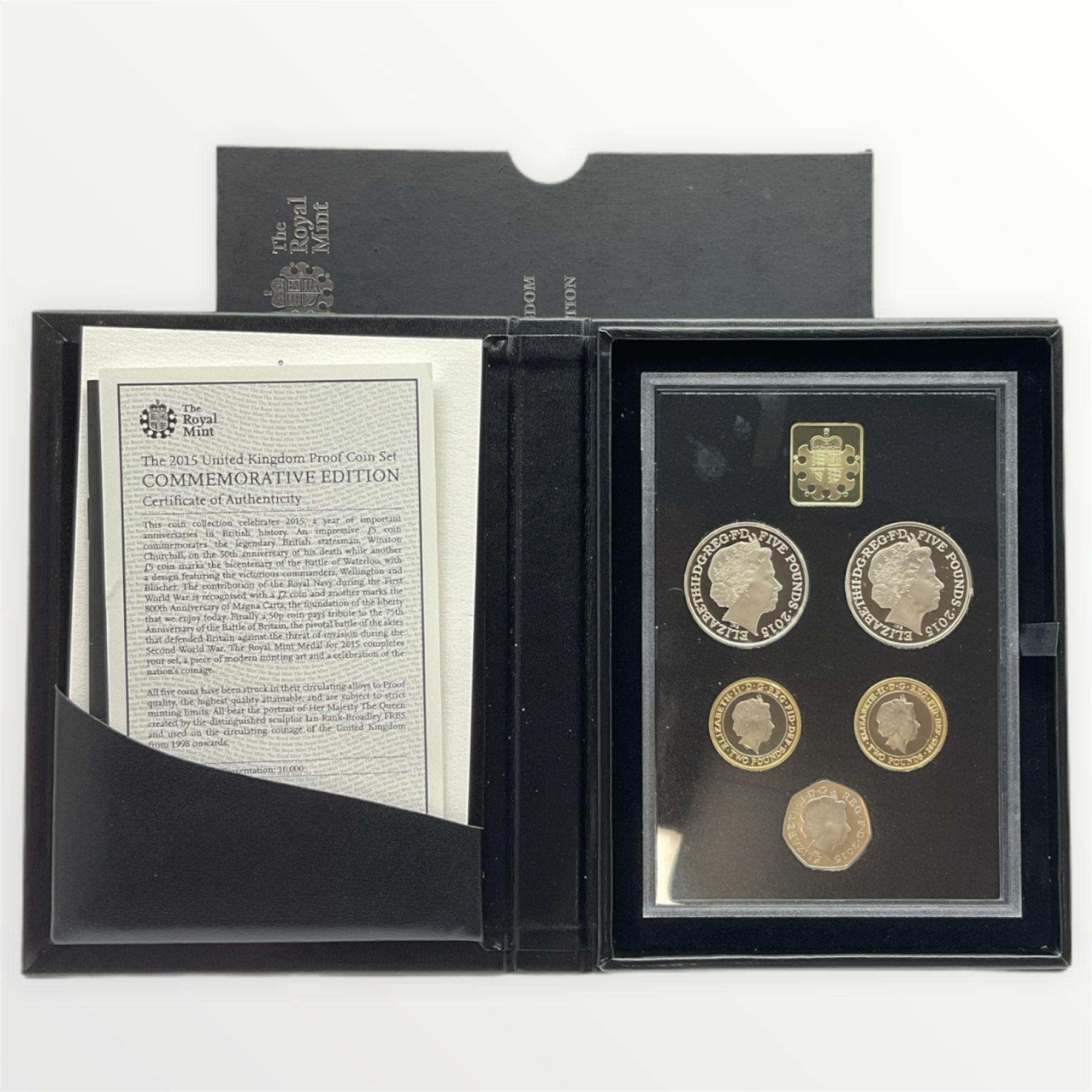 The Royal Mint United Kingdom 2015 five coin proof set 'Commemorative Edition' - Image 2 of 2