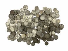 Approximately 1050 grams of Great British pre 1920 silver coins including Queen Victoria 1873