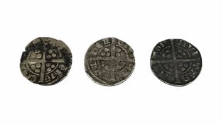 Three King Edward I (1272-1307) hammered silver pennies