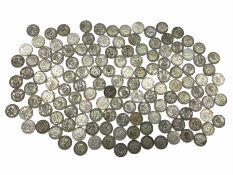 Approximately 770 grams of Great British pre 1947 silver one shilling coins