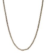 Early 20th century gold belcher link necklace