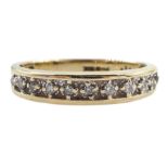 9ct gold diamond half eternity ring