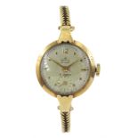 Smiths 9ct gold ladies manual wind bracelet wristwatch