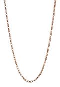 9ct rose gold belcher link necklace hallmarked