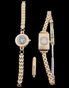 Smiths 9ct gold circular manual wind wristwatch and one other 9ct gold quartz wristwatch