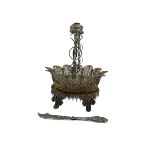 Greek 925 silver basket with filigree decoration