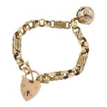 Victorian 9ct rose gold fancy link bracelet