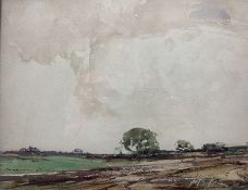 Kershaw Schofield (British 1872-1941): 'Ploughed Fields'