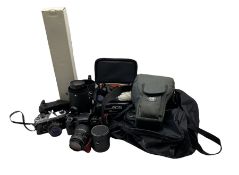 Camera equipment to include a Fujica ST605N film camera