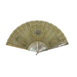 19th century Mother-of-Pearl and silk fan