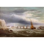 William Daniel Penny (Northern British 1834-1924): Ships in Stormy Seas