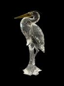 Swarovski Silver Crystal model of a Heron H15cm