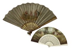 19th century gilt wood fan