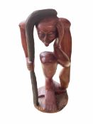 20th century large carved African figure H70cm