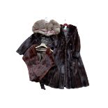Calman Links of London full length dark mink coat