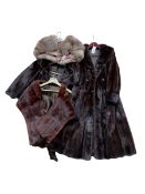 Calman Links of London full length dark mink coat