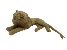 1920's plush covered toy lion