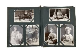 Edwardian postcard album containing approx 100 cards of English and European royalty from Edward VII