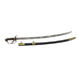 Victorian army officers sword with brass hilt