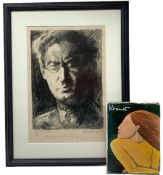 Jacob Kramer (British 1892-1962): 'Self Portrait' inscribed 'To my dear pal Laurel from Jacob 1930'
