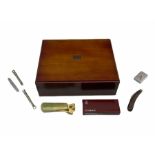 Humidor by Touchwood Designs London 27cm x 21cm containing Colibri onyx cigar cutter