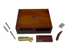 Humidor by Touchwood Designs London 27cm x 21cm containing Colibri onyx cigar cutter