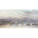 Herbert John Finn (British 1860-1942): London Thames View