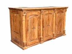 Early 20th century French pine shop counter