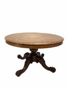 Mid 19th century mahogany circular breakfast table