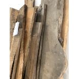 Large collection of unworked timber