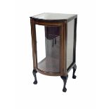 Edwardian bow front display cabinet