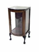 Edwardian bow front display cabinet