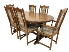 Old charm - 'Lancaster' oak extending dining table