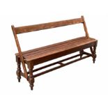 Victorian pine two way bench