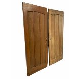 Pair of panelled oak doors