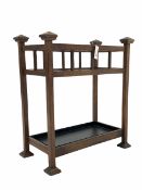 Early 20th century one division oak umbrella stand