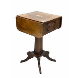 19th century mahogany drop leaf work table