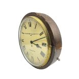 An English 20th century eight-day wall clock with an Enfield spring driven movement and lever platfo