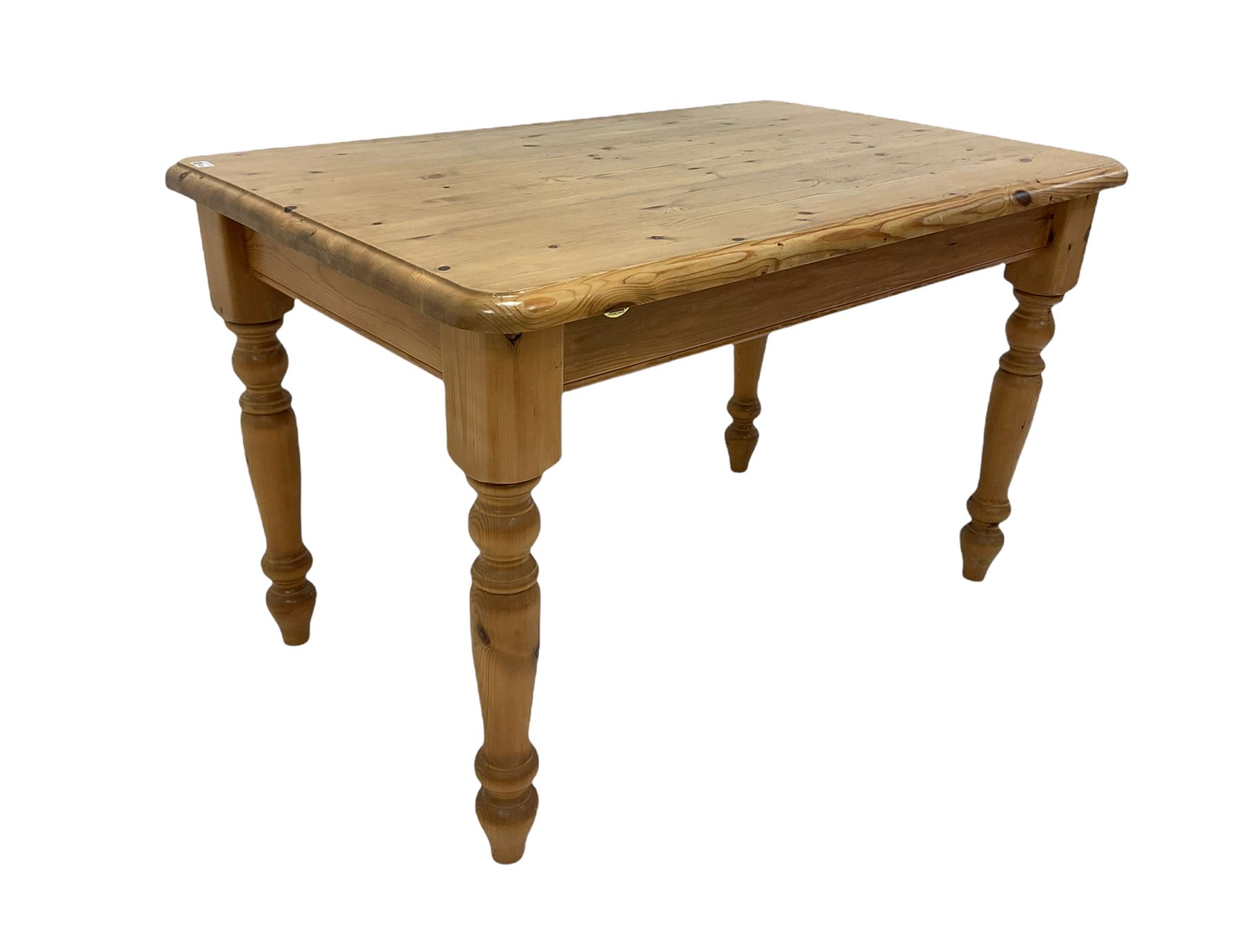 Traditional farmhouse waxed pine dining table