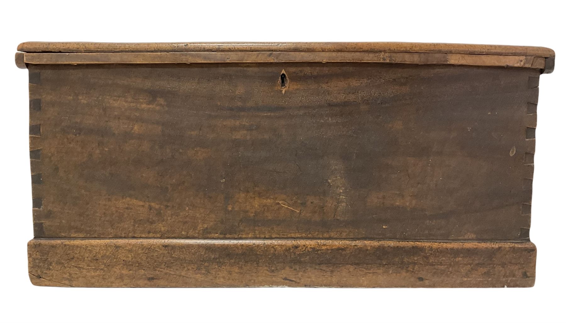 Victorian camphorwood sea chest of tapering form