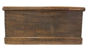 Victorian camphorwood sea chest of tapering form