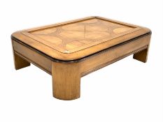Art Deco style walnut coffee table
