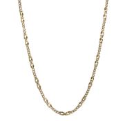 9ct gold flattened link necklace hallmarked