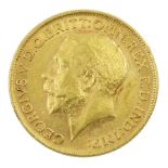 King George V 1912 gold full sovereign coin