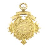 Edwardian 9ct gold 'Scarborough G.M. District' presentation medallion