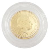 Queen Elizabeth II 2000 gold proof half sovereign coin